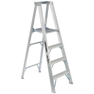 4 ft. Aluminum Platform Step Ladder with 375 lbs. Load Capacity Type IAA Duty Rating