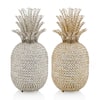 HomeRoots 15 in. Gold Faux Crystal Pineapple Sculpture 2000379771 - The  Home Depot
