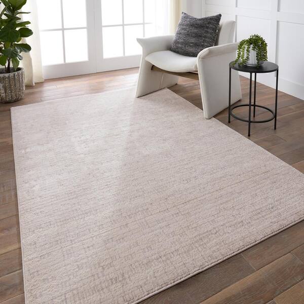 Beige & White Striped Rug  Entryway Rugs by Nickel Designs