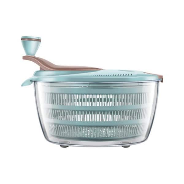4.24 qt. Salad Spinner, Lettuce Spinner with Double Drainage Holes, Salad Dryer for Washing, Spinning, Draining Greens