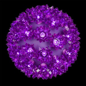6 in. 70-Light LED Purple Decorative Starlight Sphere