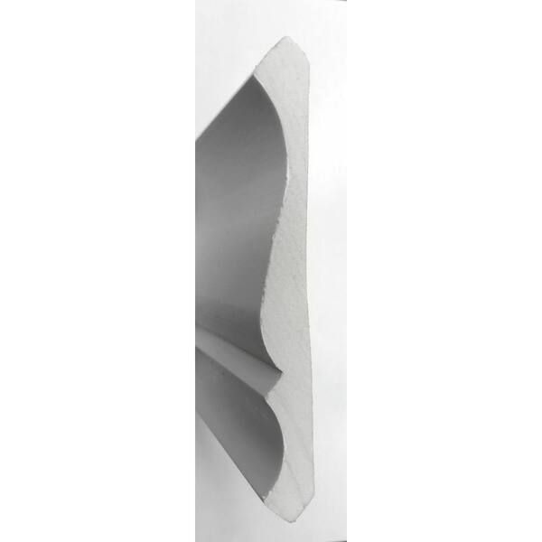 American Pro Decor WM 45 3-3/4 in. x 3-3/4 in. x 96 in. Plain Recycled Polystyrene Crown Moulding Pro Pack 32 LF (4-Pack)