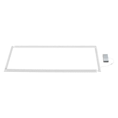 Commercial Electric 1-Pack CE 2 ft. x 4 ft. White Panel Bar CCT and Lumen Selectable Integrated LED and Troffer Light 30-Watt equivalent 63721