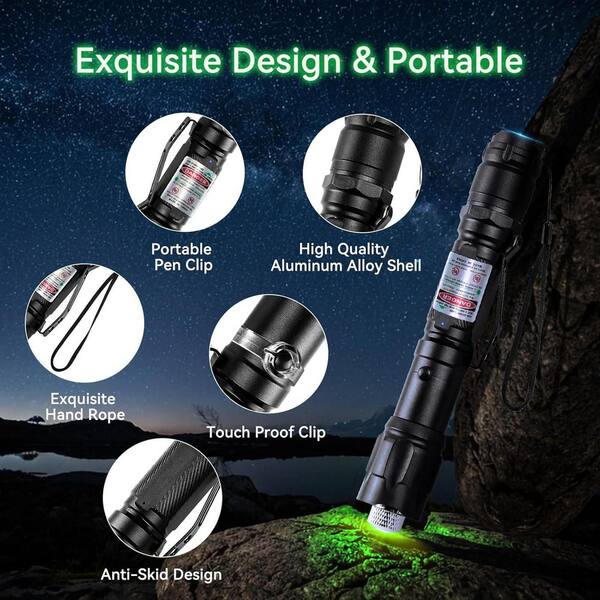 thumbnail image 2 of LETEAPII Red Light Flashlight – USB Rechargeable Tactical Beam With Star Cap For Outdoor Use 2 of 8