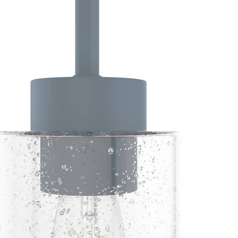 Indigo Blue Seeded Glass Mini Pendant Light