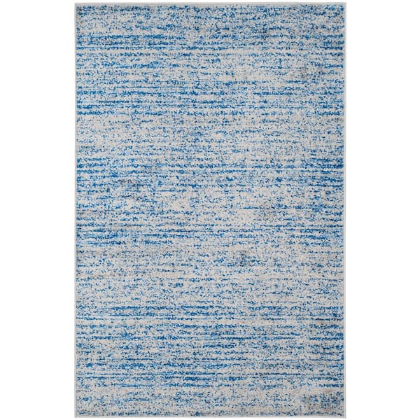 SAFAVIEH Adirondack Blue/Silver 4 ft. x 6 ft. Striped Area Rug