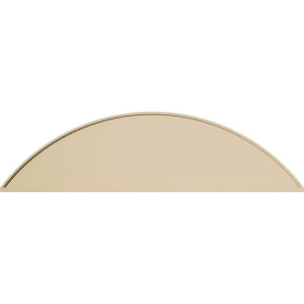 Ekena Millwork 68 in. W x 18 in. H x 2 in. P Segment Arch Smooth Signature Urethane Pediment, Primed Tan