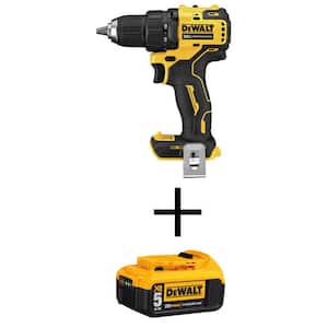 ATOMIC 20V MAX Cordless Brushless Compact 1/2 in. Drill/Driver and (1) 20V MAX XR Premium Lithium-Ion 5.0Ah Battery
