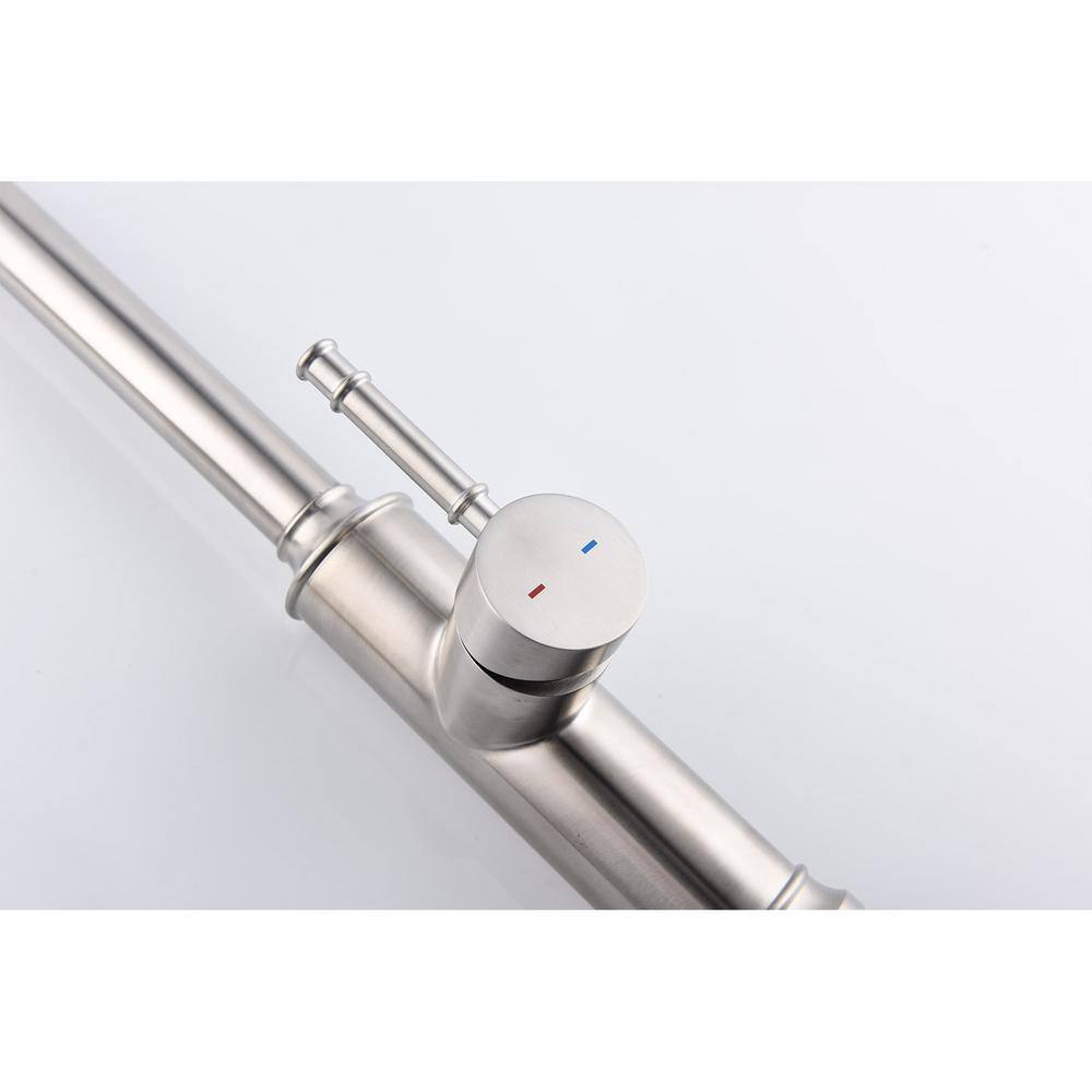 Brushed Nickel Single Handle Pull Down Kitchen Faucet