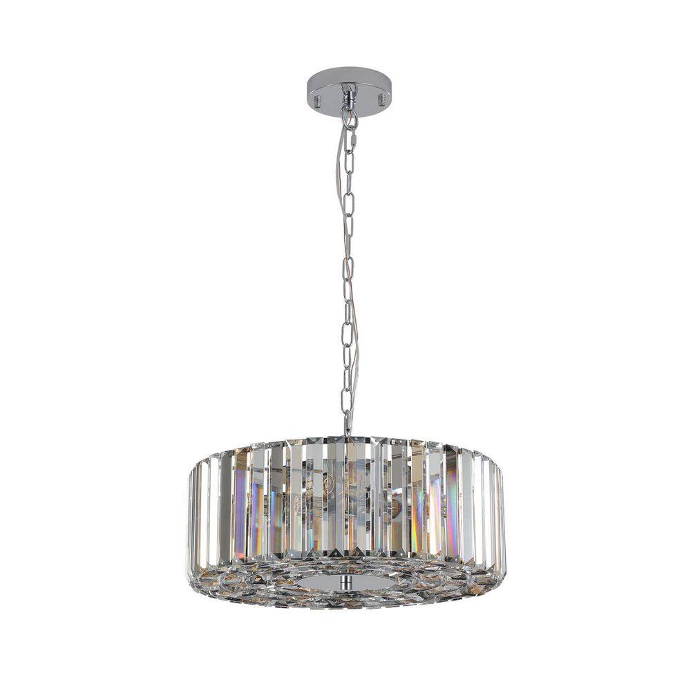 Avex 4-Light Chrome Round Pendant Light with Crystal Shade, No Bulbs Included price history on PriceWatchPro
