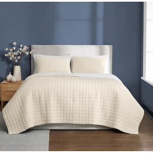 Brooklyn Loom Essential 3-Piece Natural Solid Cotton King Quilt