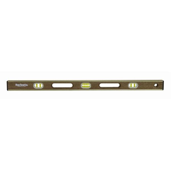 Bon Tool 48 in. Mahogany Brass Bound Level