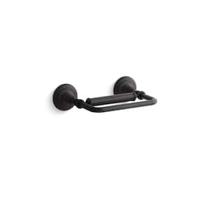 Artifacts Wall Mounted Pivoting Toilet Paper Holder in Matte Black