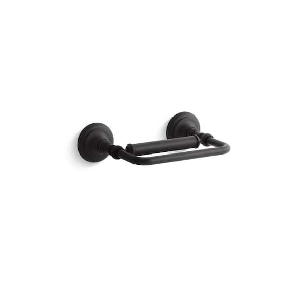 KOHLER Artifacts Wall Mounted Pivoting Toilet Paper Holder in Matte Black