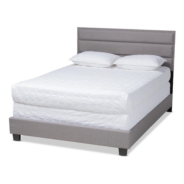 Baxton Studio Ansa Gray and Black King Bed