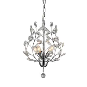 Marie 4-Light Chrome Indoor Crystal Chandelier with Shade