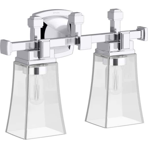 Riff 2-Light Polished Chrome Wall Sconce