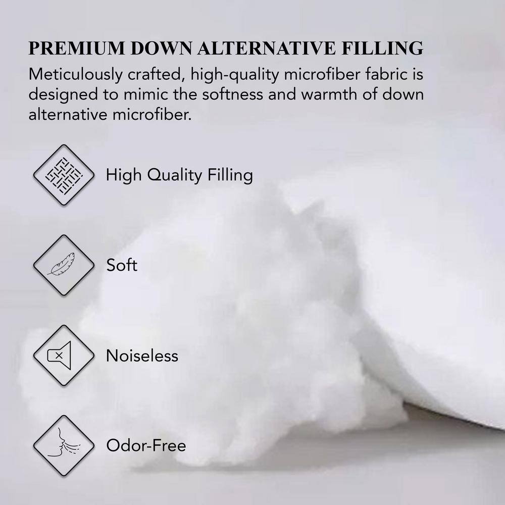 White Hypoallergenic Down Alternative 16x16 Pillow Inserts, Set of 2