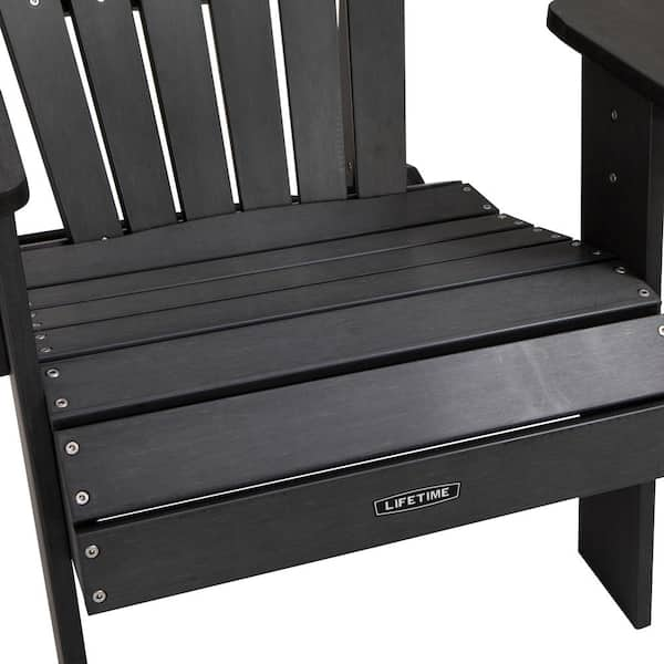 Lifetime Black Composite Adirondack Chair 60284 The Home Depot