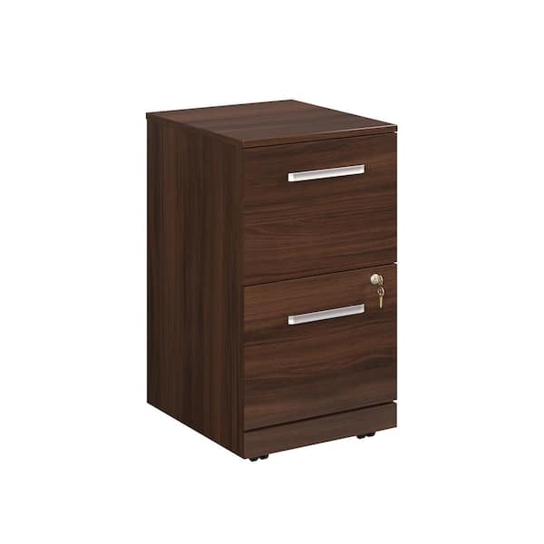 Unbranded Affirm 2-Drawer Noble Elm 28.425 in. H x 15.551 in. W x 19.449 in. D Engineered Wood Mobile File Cabinet (Assembled)