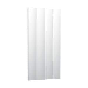 3/4 in. D x 9-7/8 in. W x 78-3/4 in. L Primed White Plain Modern Valley Polyurethane 3D Wall Covering Panel Moulding