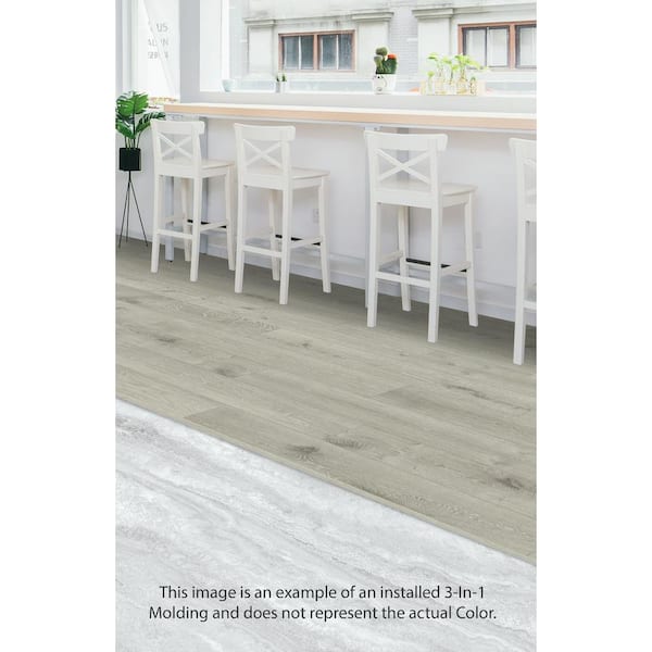 Preston 1/4 in. Thick x 2 in. Width x 94 in. Length 3-in-1 T-Mold, Reducer, and End Cap Vinyl Molding