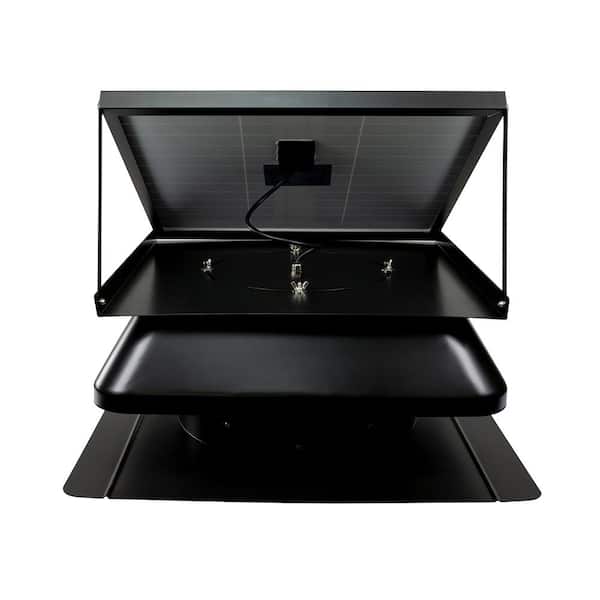 QuietCool - 40-Watt Hybrid Solar/Electric Powered Roof Mount Attic Fan with Included Inverter for Nighttime Cooling