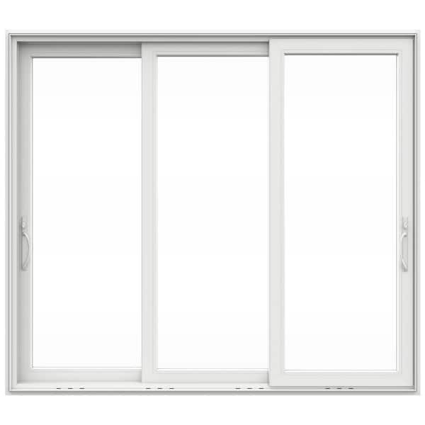 JELD-WEN V4500 Multi-Slide 105 in. x 96 in. Universal Handing Low-E White Vinyl Prehung Patio Door