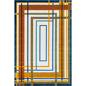 Bennie Transitional Striped Multi 4 ft. x 6 ft. Indoor/Outdoor Area Rug