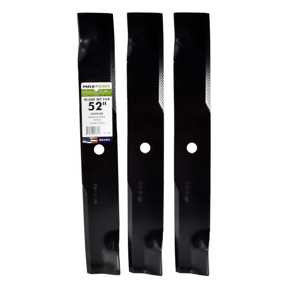3 Blade Set for Many 52 in. Cut Hustler Mowers Replaces OEM #'s 795526, 603995, 783753 and Dixie Chopper 30227-52X price history on PriceWatchPro