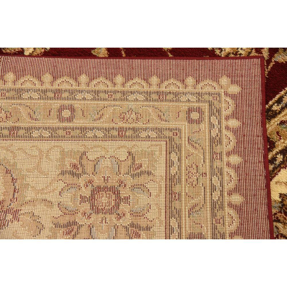 Elegant Aditi 4' x 6' Red Synthetic Stain-Resistant Area Rug