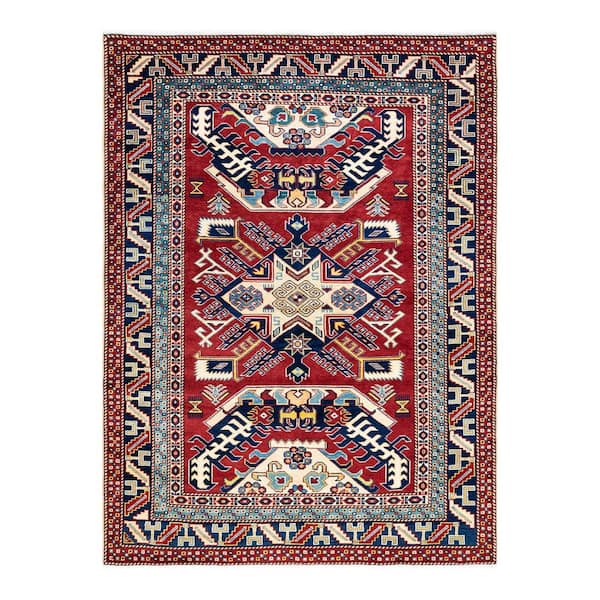 Solo Rugs Tribal One-of-a-Kind Bohemian Red 4 ft. 3 in. x 5 ft. 8 in. Tribal Area Rug