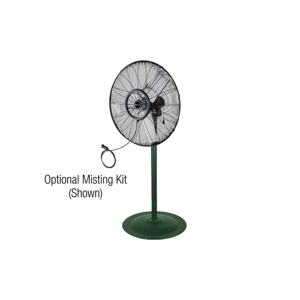 King Green and Black 24" Outdoor Oscillating Pedestal Fan