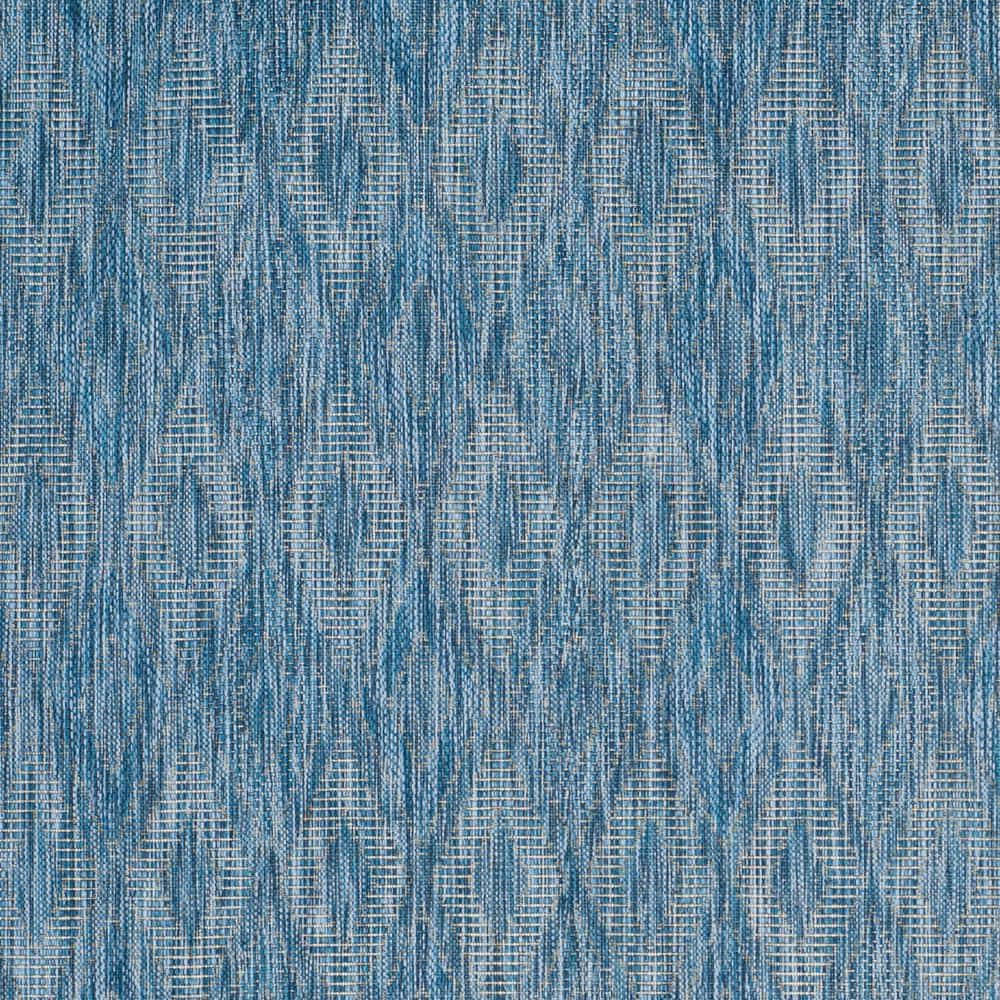 Navy Diamond Intrigue 8' x 11' Synthetic Indoor/Outdoor Rug