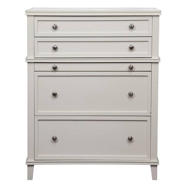 Unbranded Potter White 4-Drawer Wood Multi-Functional Chest (43 in. H x 39 in. W x 19 in. D)