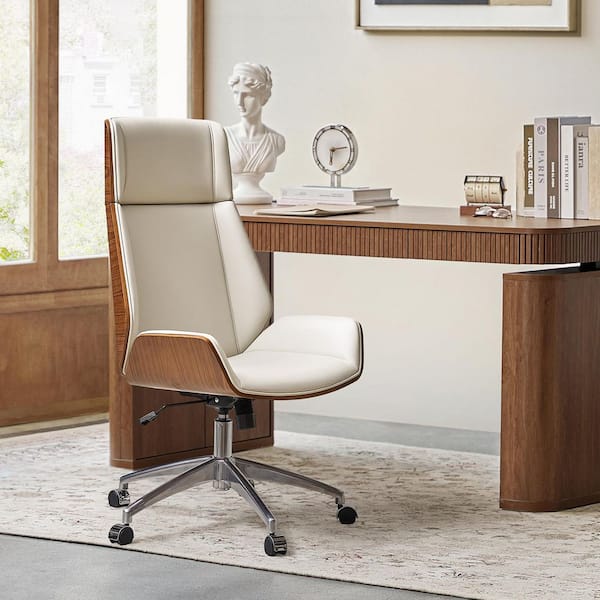 JAYDEN CREATION Thoth Modern Faux Leather Swivel Rocking Tilt