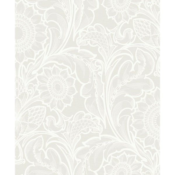 Unbranded Llewelyn-Bowen Off the Wall Cream/White Floral Sunnyside Up Matte Finish Non-Pasted Non-Woven Wallpaper Sample