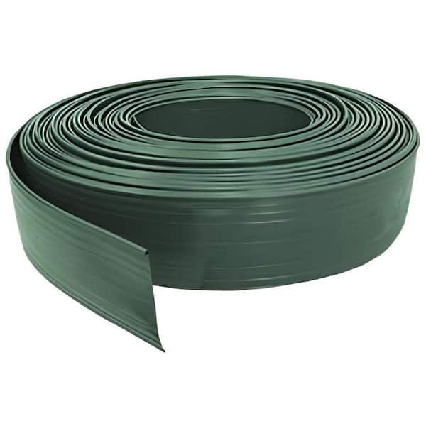 4.33 in. x 164 ft. Green Plastic Lawn Edging Polyethylene High-Density