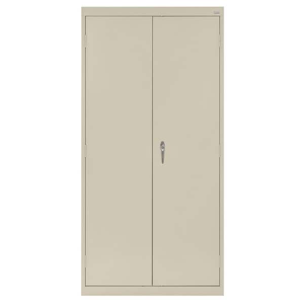 Classic Series Steel Freestanding Garage Cabinet in Putty (36 in. W x 72 in. H x 18 in. D)