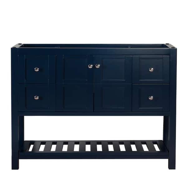 Unbranded Manhattan 48 in. W x 18 in. D Bath Vanity Cabinet Only in Dark Blue