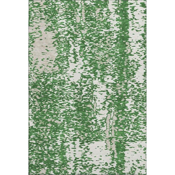 Addison Rugs Mayfield Premium Machine Washable Abstract AMF949 Emerald 2 ft. 6 in. x 3 ft. 10 in. Area Rug