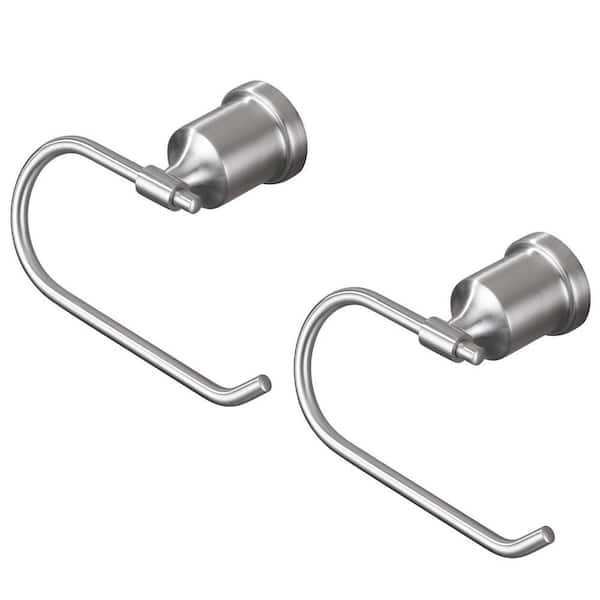 Wall-Mount Single Post Toilet Paper Holder with 2 PCS in Brushed Nickel