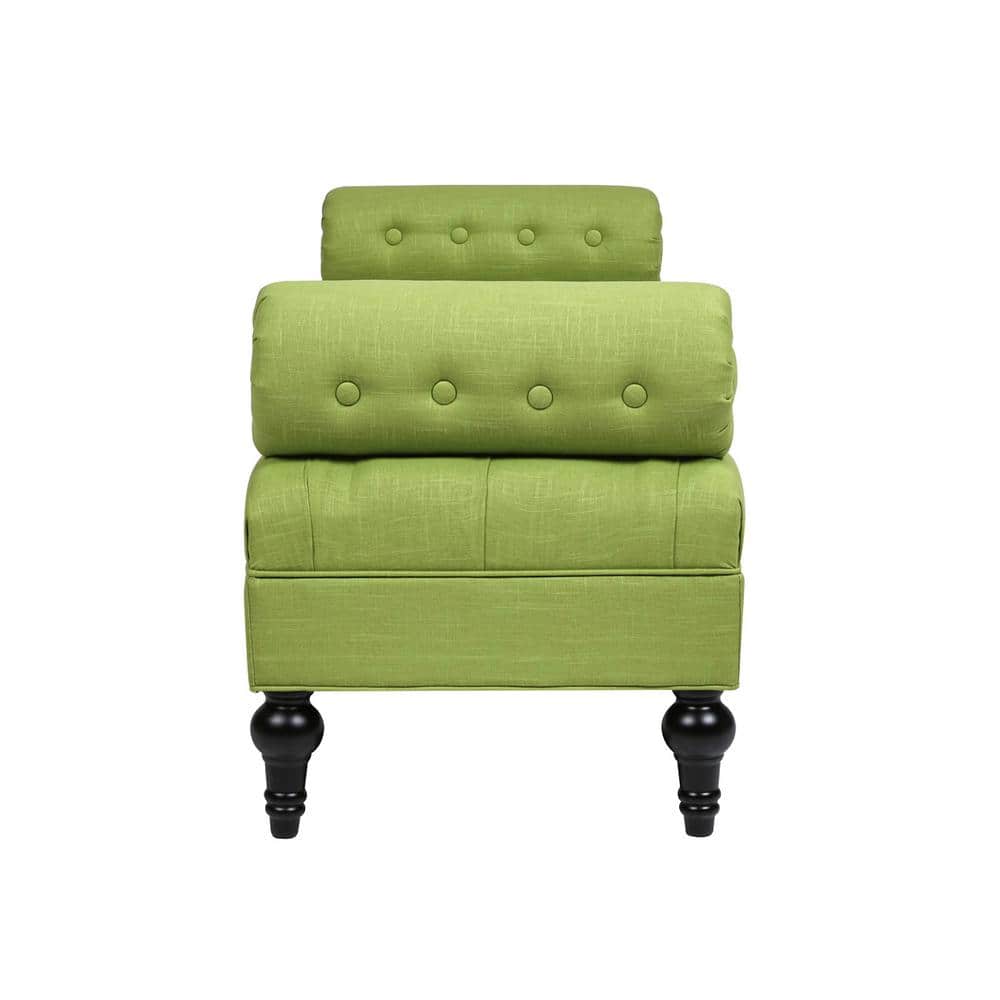 Lewis Bright Chartreuse Fabric Bolster Arm Bench
