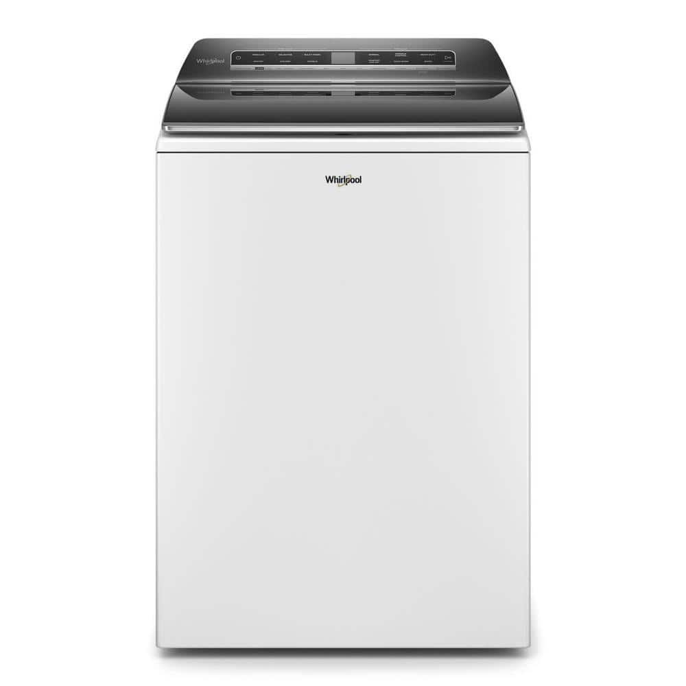 Whirlpool 5.3 cu. ft. Smart Top Load Washing Machine in White with Load and Go, Built-In Water Faucet and Stain Brush, ENERGY STAR