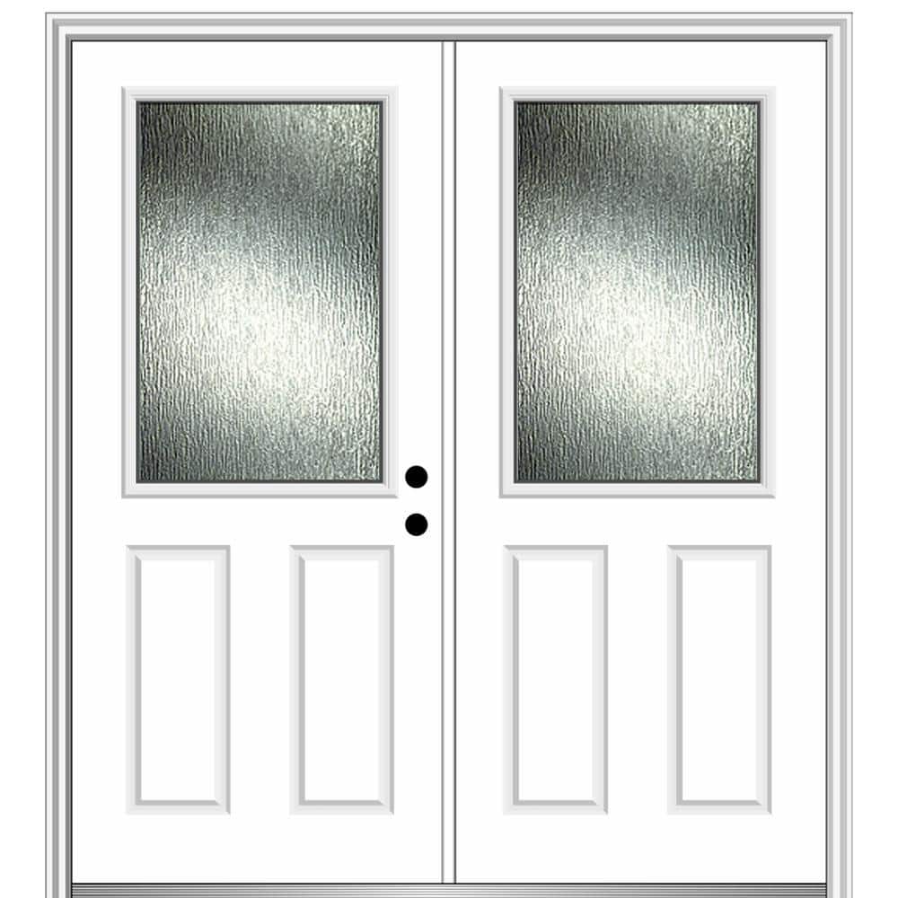 Rain Glass 72 in. x 80 in. Left-Hand Inswing 1/2 Lite 2-Panel Primed Prehung Front Door on 6-9/16 in. Frame price history on PriceWatchPro