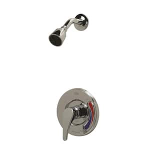 1-Spray Patterns 2.625 in. Face Diameter Wall Mount Shower Valve with Fixed Shower Head in Chrome