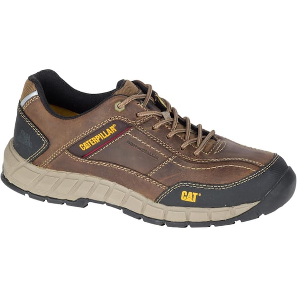 CAT Footwear Men's Streamline Slip Resistant Athletic Shoes - Soft Toe - Dark Beige Size 8.5(M)