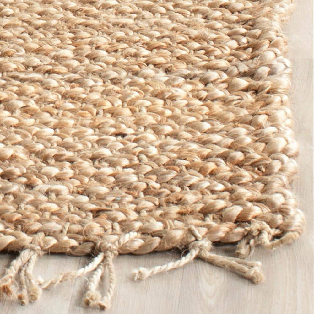 Natural Jute Handwoven Non-slip 4' x 6' Area Rug