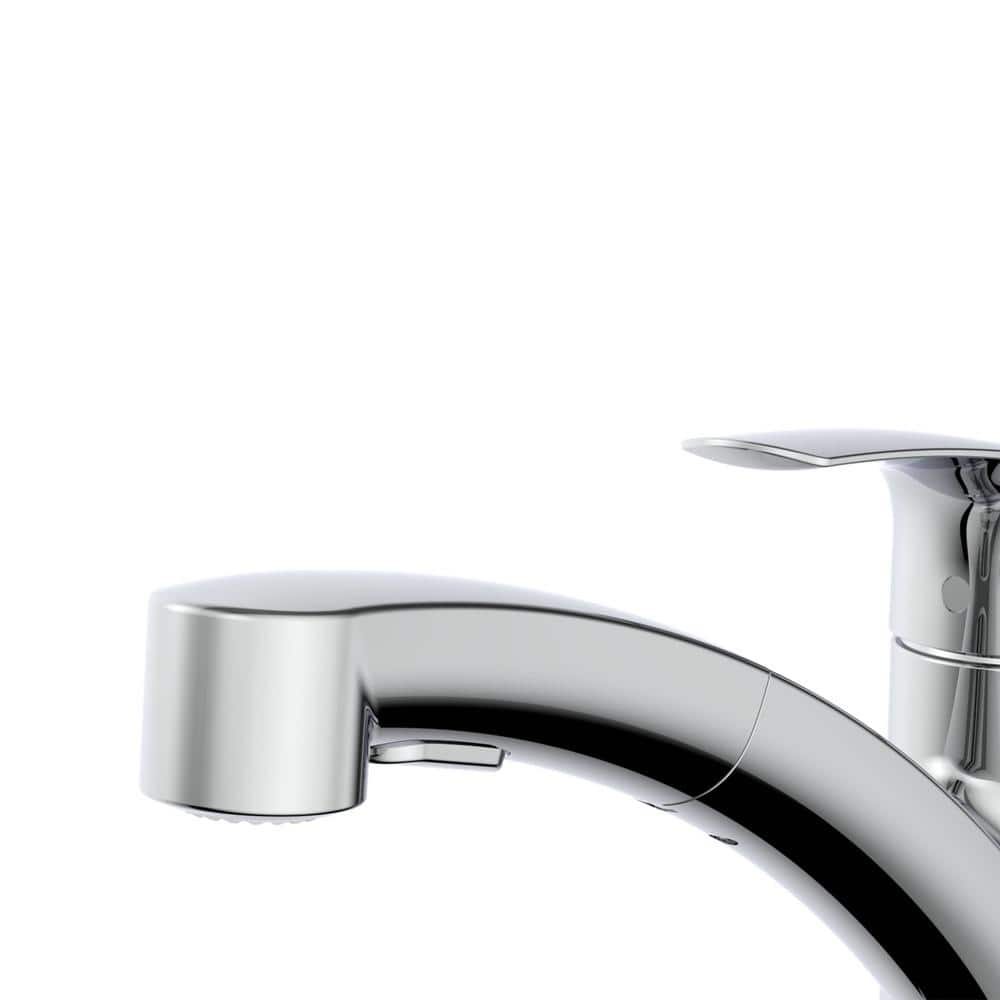 Eurosmart 7" Chrome Dual Spray Pull-Out Kitchen Faucet