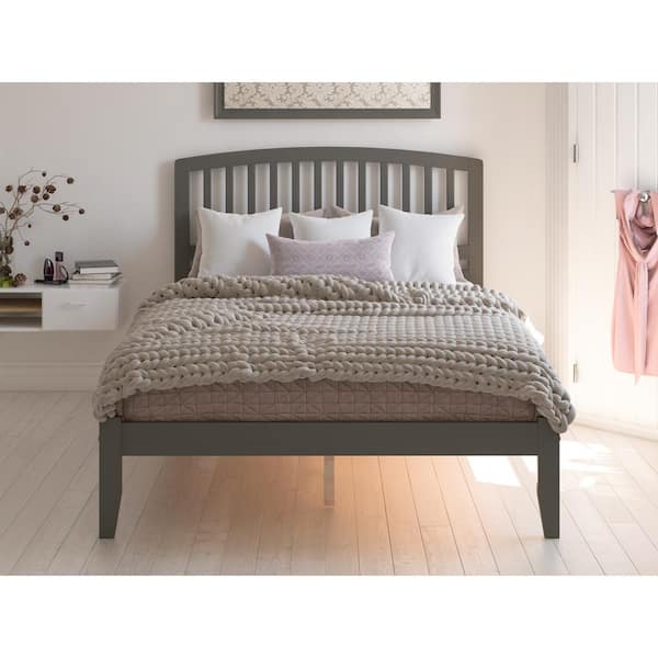 AFI Richmond Queen Platform Bed with Open Foot Board in Grey